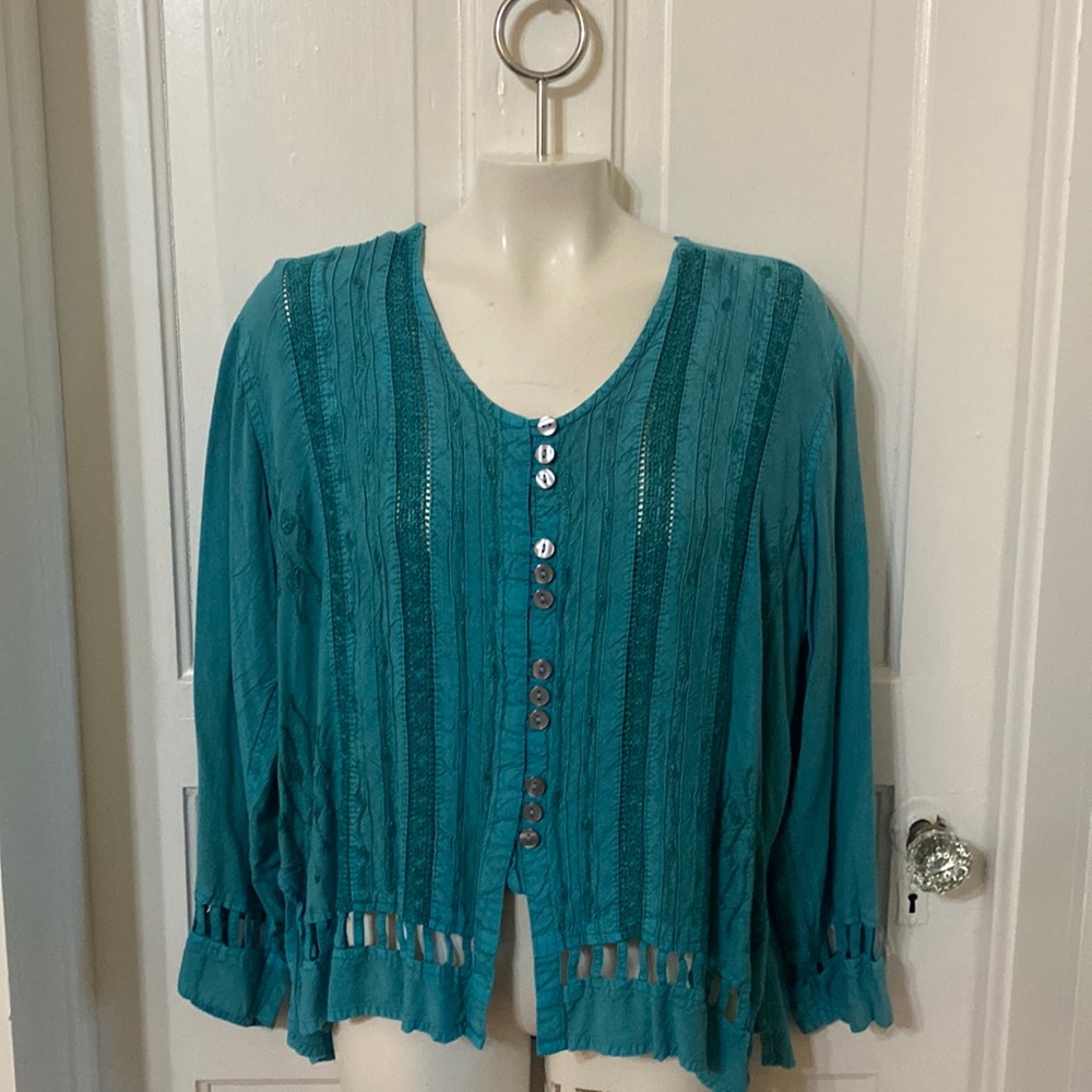 Vintage Made In India Fabulous Brand Free Size Boho Renaissance Top / Shirt.